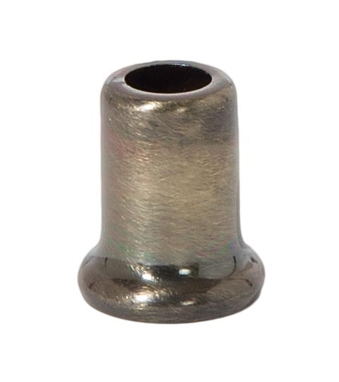 1" Tall Antique Bronze Steel Stamped Lamp Neck, 1/8 IP Slip