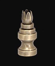 1 1/4" Prong Finial Base w/Antique Finish