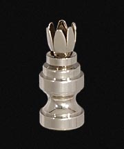 1 1/4" Prong Finial Base, w/Nickel Finish