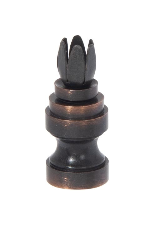 6 Prong Design, Base Only Finial, Deep Bronze Finish