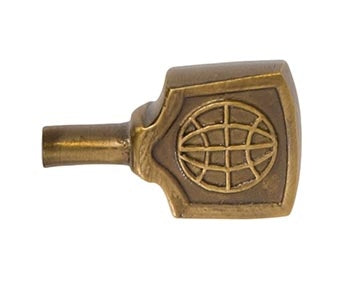 1-1/16 Inch Long Antique Brass Finish Solid Brass Industrial Style Flat Lamp Key for E-26 Socket