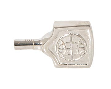 1-1/16 Inch Long Polished Nickel Finish Solid Brass Industrial Style Flat Lamp Key for E-26 Socket