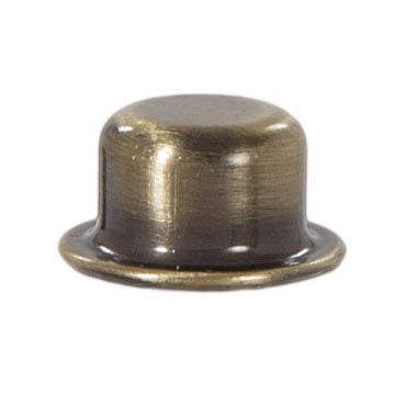 Knob Style Lamp Finial, Antique Brass, 1/2" ht.