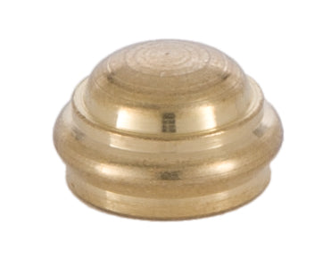9/16" diameter x 11/32" tall Unfinished Brass Cap, tap 1/8F