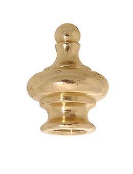 1 1/4" ht., Large Brass Knob, Tap 1/8F