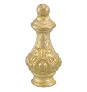 2" ht., Die Cast Brass Finial, Tap 1/8F