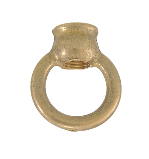 1-1/8" Cast Brass Loop with Wire Way, tap 1/8F (3/8" diameter), Unfinished