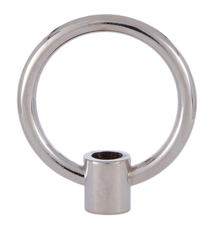 Large 2 Inch Cast Loop with Nickel Plating