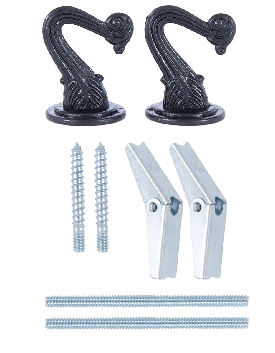 Black 2 Hook Swag Lamp Kit