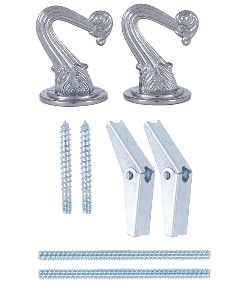 Chrome 2 Hook Swag Lamp Kit