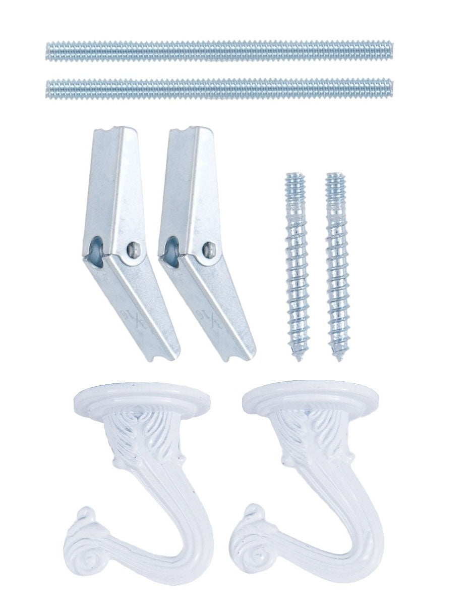 White 2 Hook Swag Lamp Kit