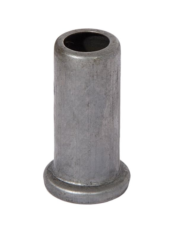 1-1/2" Tall Stamped Raw Steel Lamp Neck, 1/8 IP Slip