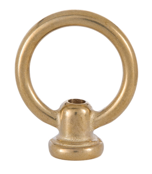 2-5/16" tall Cast Brass Loop with wire way, 2" diameter, tap 1/8F (3/8" diameter), unfinished