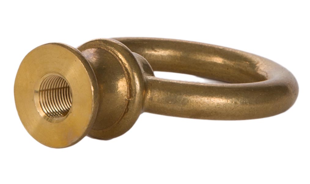 Large Brass Lamp Loops, 3-1/2" dia., 4-1/2" ht., CHOICE of 3/8F or 1/2F