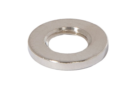 Nickel Plated Finish Smooth Edge Brass Locknut, 1/8F