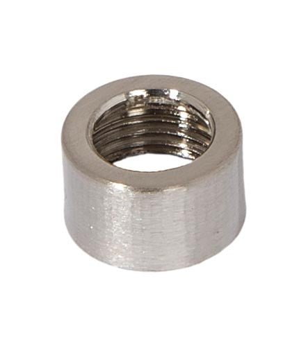 1/4 Inch Tall Satin Nickel Finish Brass Open Top End Cap, 1/8F Tap