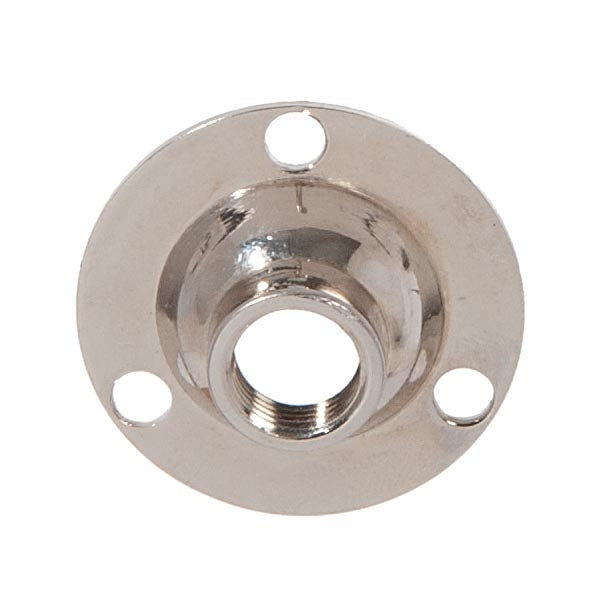 Small Brass Flange, 1-1/4" diameter, 1/8 F Tap, Polished Nickel Finish