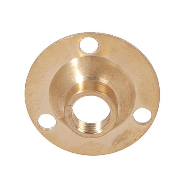 Small Unfinished Brass Flange, 11/4" Diameter, 1/8 F Tap