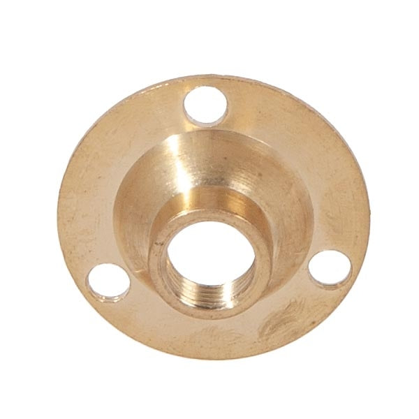 Small Unfinished Brass Flange, 11/4" Diameter, 1/8 F Tap 