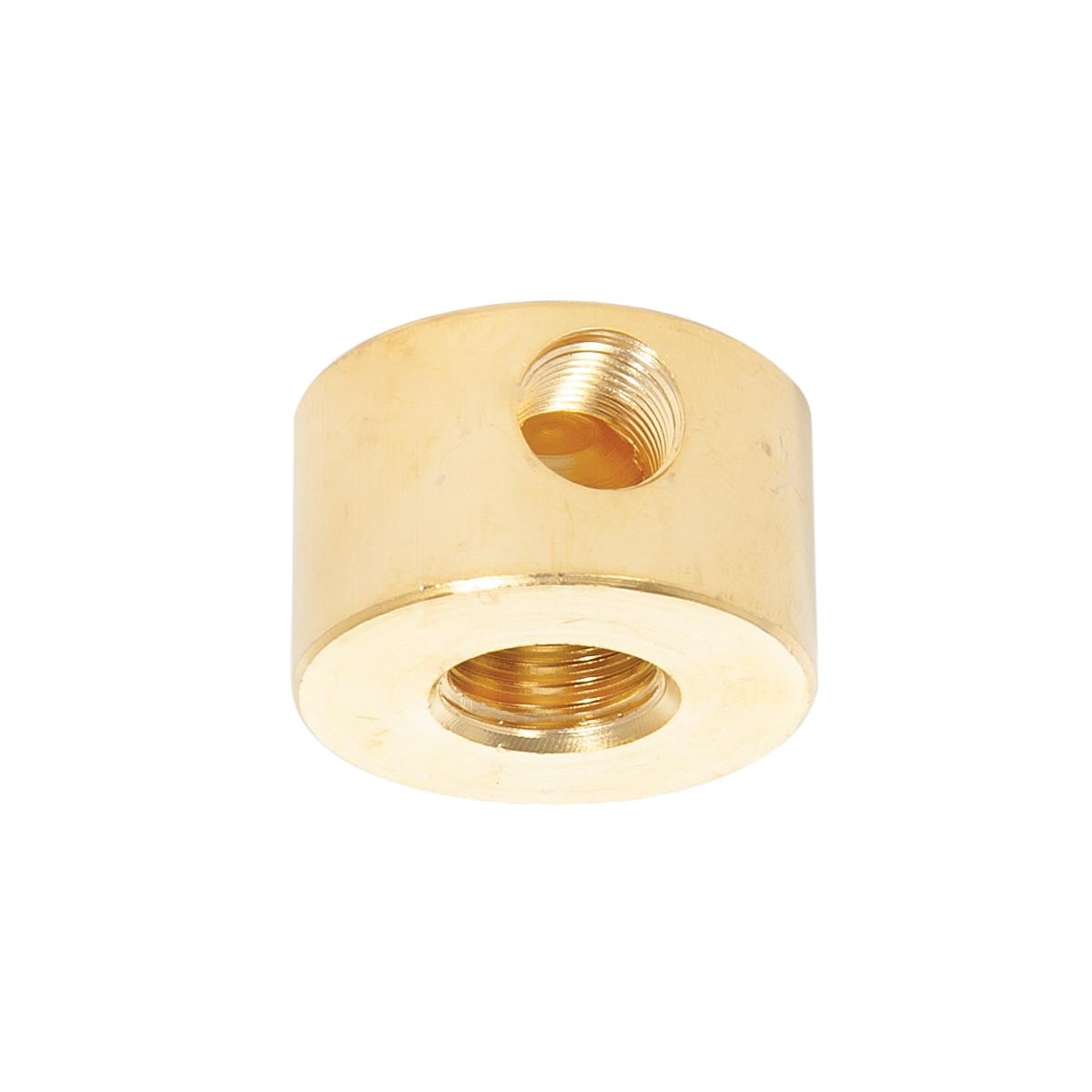 3/4 Inch Tall Unfinished Brass Disc Arm Back, 1/8F x 1/4F