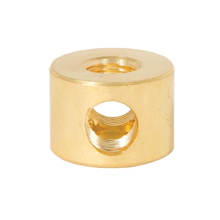 7/8 Inch Unfinished Brass Straight Disc 2-Way Arm Back , 1/4F