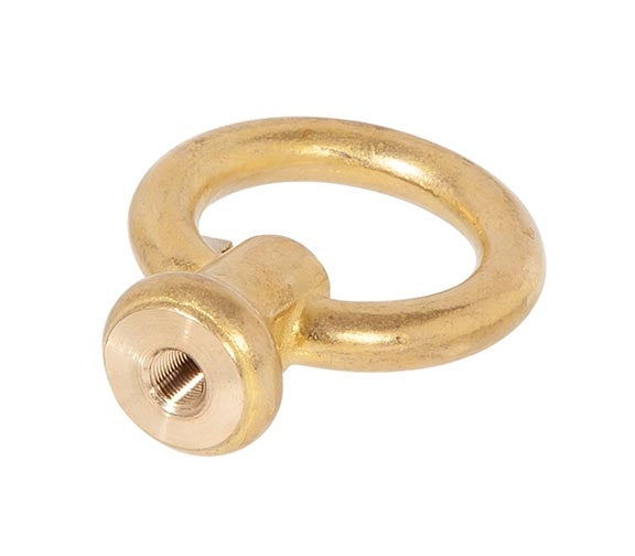 3-1/2 Inch Tall Unfinished Cast Brass Heavy Duty Loop with Wire Way, Choice of Tap