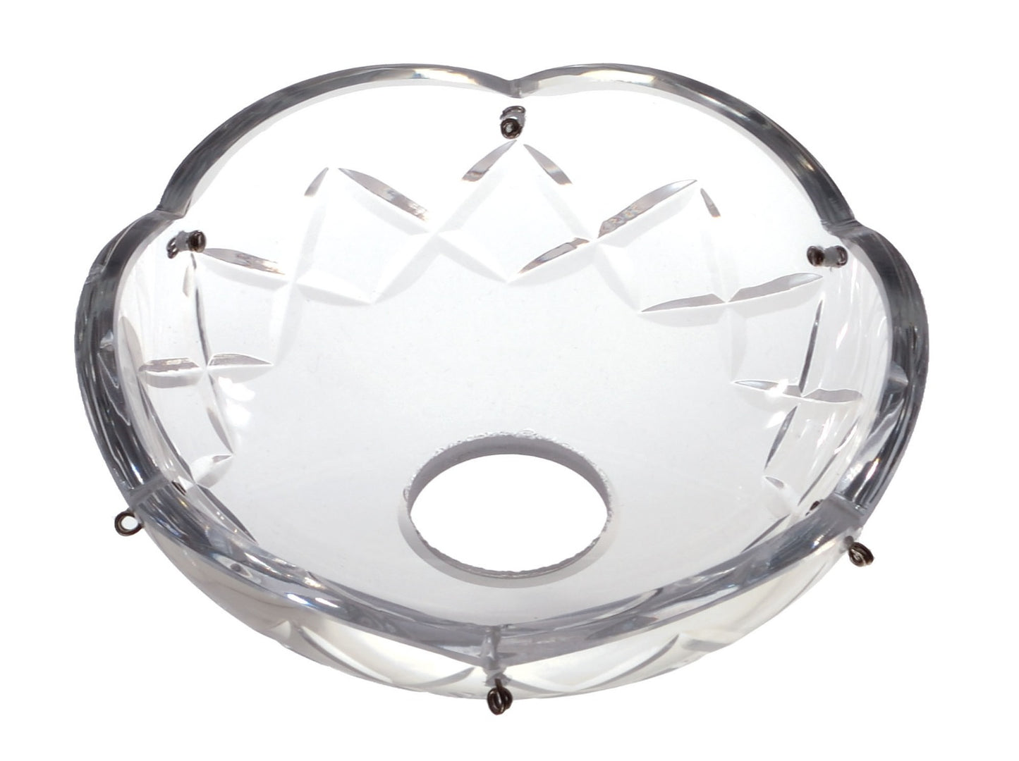 Crystal Bobesche with Crisscross Design, Your Choice of Size Ranging From 4" to 12"