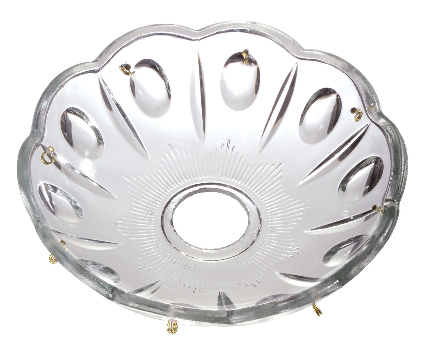 Pressed Glass Bobeche, Your Choice of Size and Number of Pins