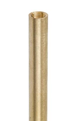 Female Threaded Lamp Pipe or Lamp Arms, Brushed Brass, Tapped 1/8F