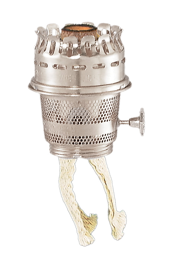 Aladdin Maxbrite Model 500 Nickel Plated Burner for Use w/Heelless Chimney