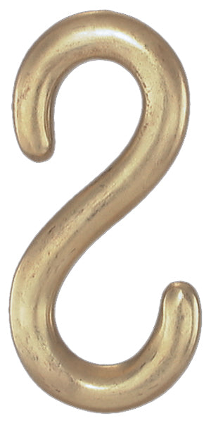 4" Mammoth Size, Solid Brass "S" Hook