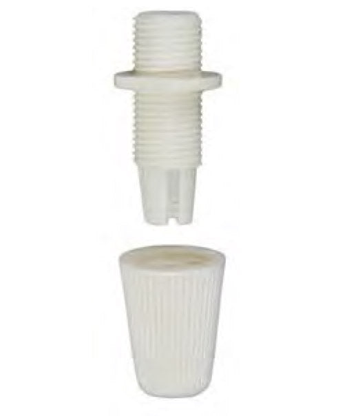 Off-White Pulley Lamp Cord Grip Bushing 1/8IP
