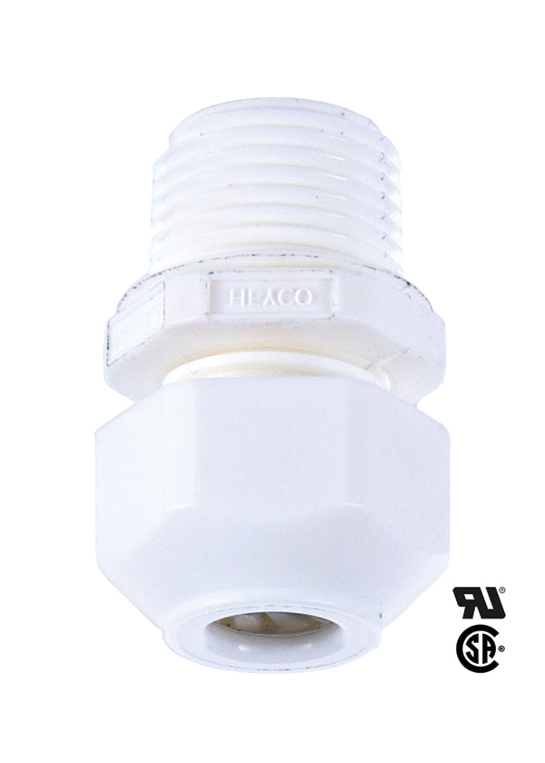 3/8M White Large Cord Grip Bushing