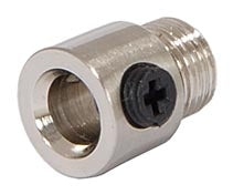 11/16 Inch Tall Satin Nickel Finish Brass Cord Grip Bushing, 1/8M