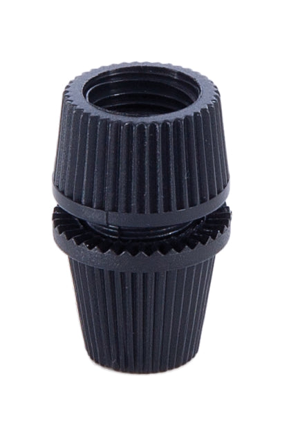 Black Plastic Knurled Edge Cord Bushing 1/8IP