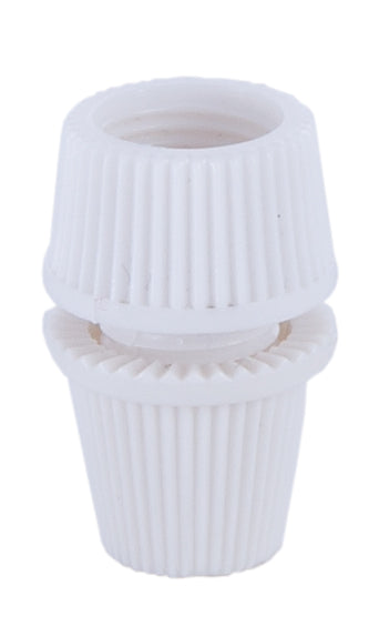 White Plastic Knurled Edge Cord Bushing 1/8IP