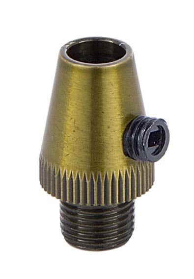 Antique Brass Finish Metal Cord Grip Bushing w/Set Screw