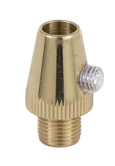 Brass Finish Metal Cord Grip Bushing w/Set Screw