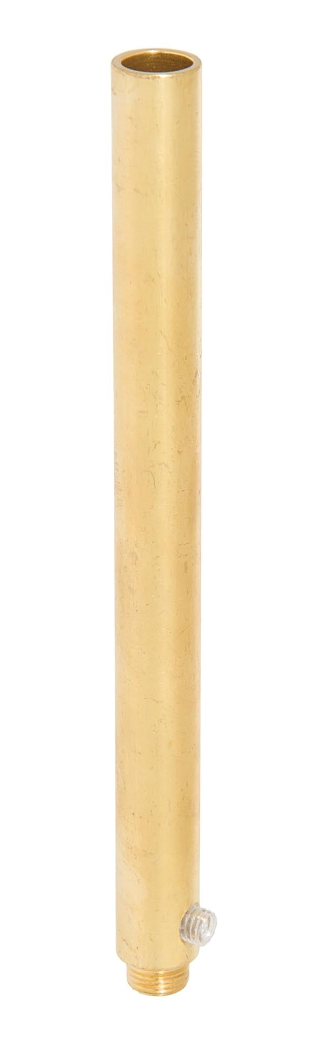 6 Inch Tall Unfinished Brass Hollow Transition Cord Grip Bushing w/Polycarbonite Set Screw, 1/8M
