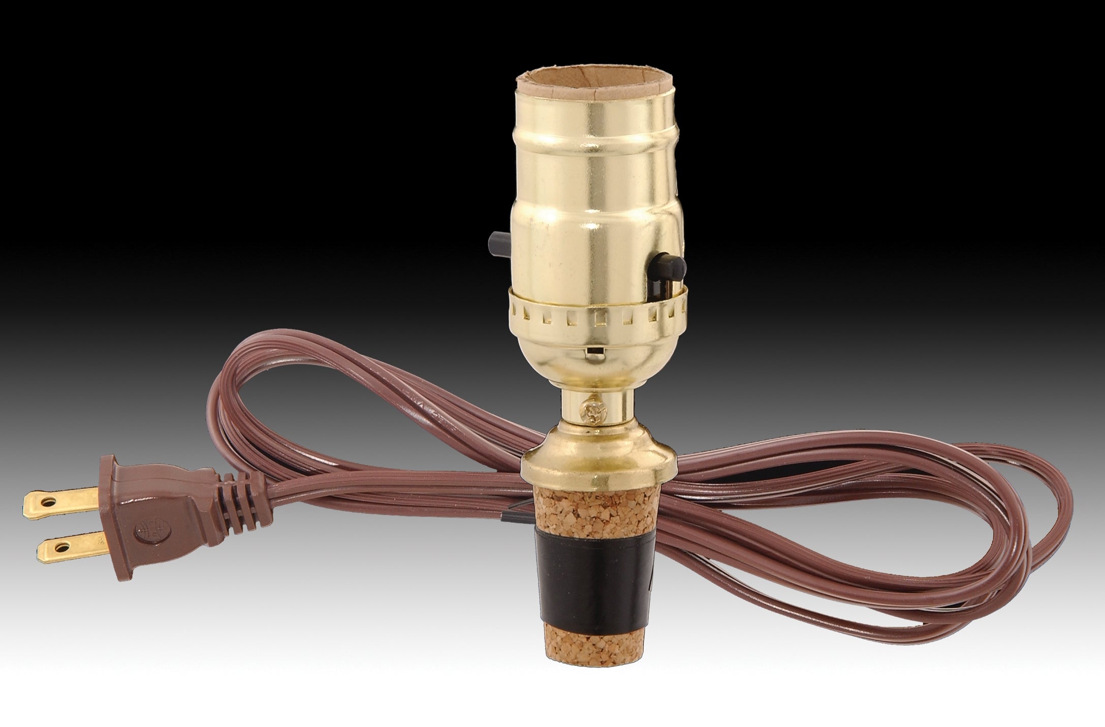 Make-A-Lamp Kit with Cork Base, Choice of Cord Color and Cork Diameter ...