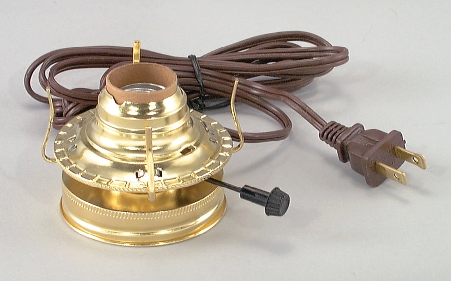 Electric Mason "Fruit Jar" Adapter, Choice of Cord Color