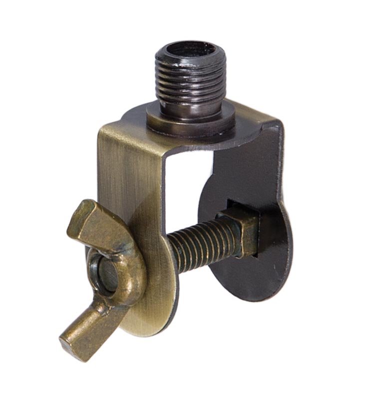 Antique Brass Bridge Arm Swivel Bracket, Socket Cap Adapter, 1/8 F