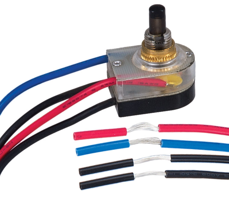 On-Off Push Button Switch with Brass Nut