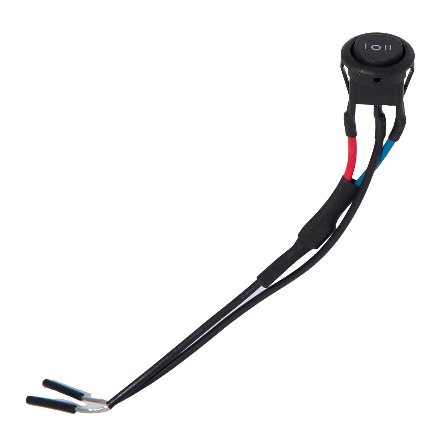 Round Black High/Off/Low Snap-In Rocker Switch