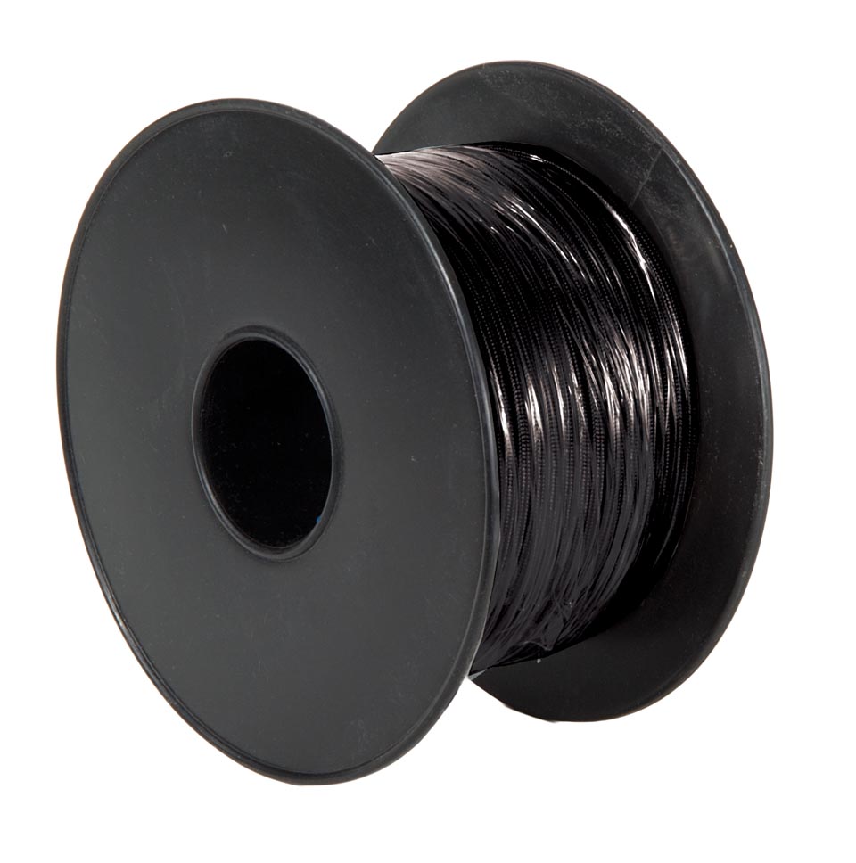 Black PVC Covered 2-wire Medium Duty Spooled Lamp Cord - Wire