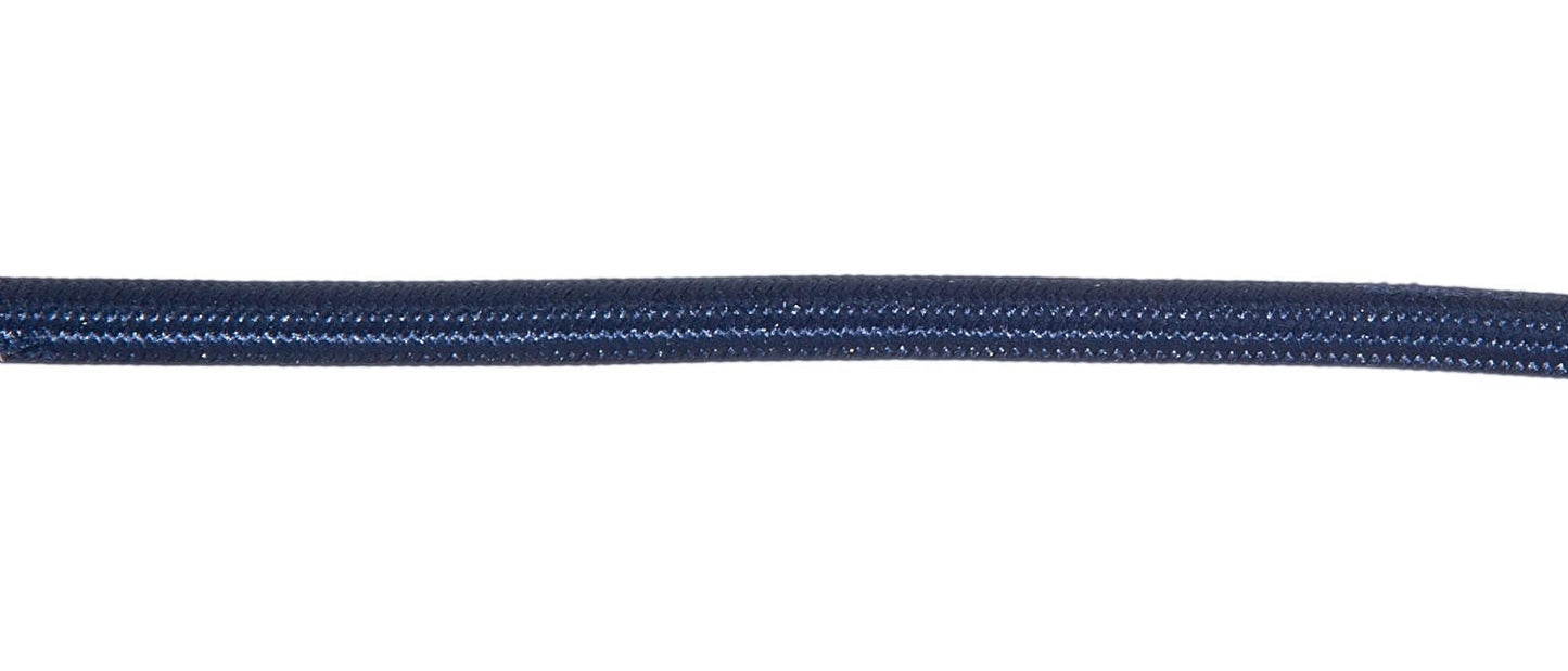 Dark Blue Color, Fabric Covered Parallel Fabric Lamp Cord - Choice of Length