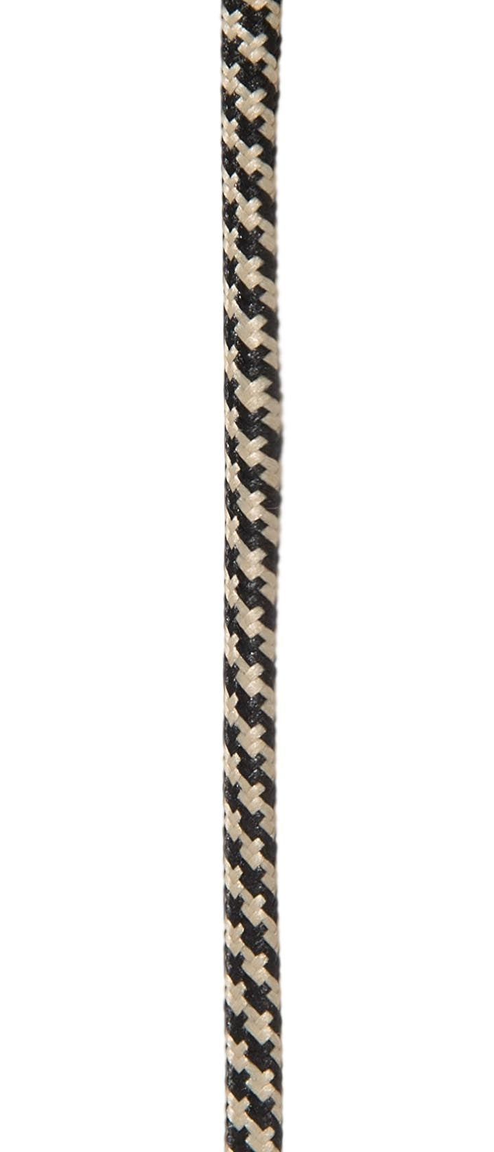 Black & Tan Hounds-tooth Pattern 18 Gauge SPT-2 Fabric Parallel Lamp Cord, Choice of Length