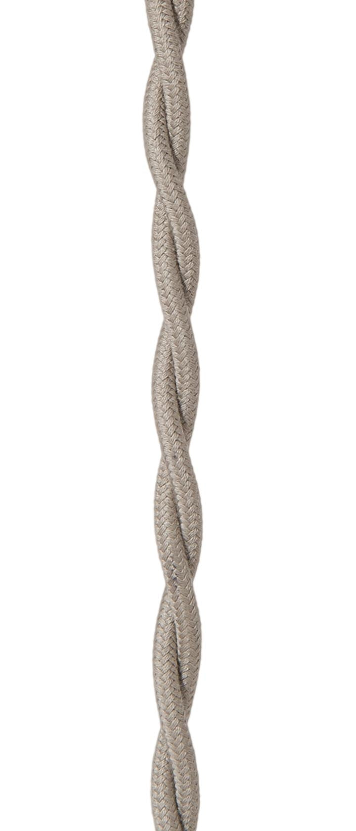 Clay Color 18 Gauge Cotton Covered Twisted Pair Lamp Cord, Choice of Length