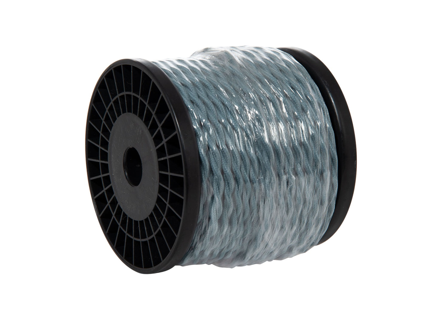 Slate Blue Colored 18 Gauge Cotton Covered Twisted Pair Lamp Cord, 100 Ft. Spool