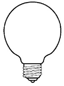 G-25, 3" Vanity Globe Bulb